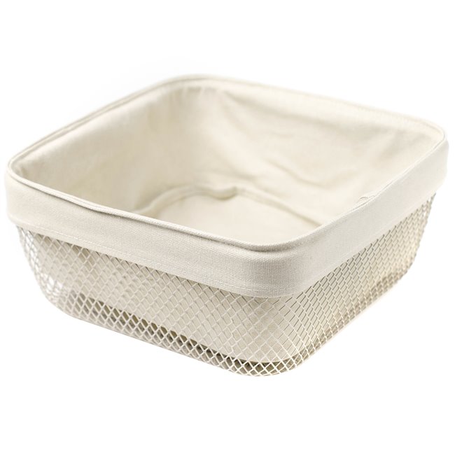 Square argi bread basket MAYAJ, beige, H11.5x25.5x25.5cm