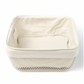 Square argi bread basket MAYAJ, beige, H11.5x25.5x25.5cm