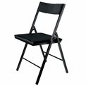Chair SQUARE FOLD, H79x47x43cm, black, seat height 45cm