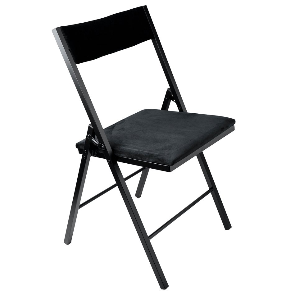 Chair SQUARE FOLD, H79x47x43cm, black, seat height 45cm