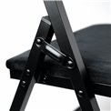 Chair SQUARE FOLD, H79x47x43cm, black, seat height 45cm