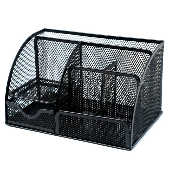 Pen pot MAYAJ, black, H13x22x14cm