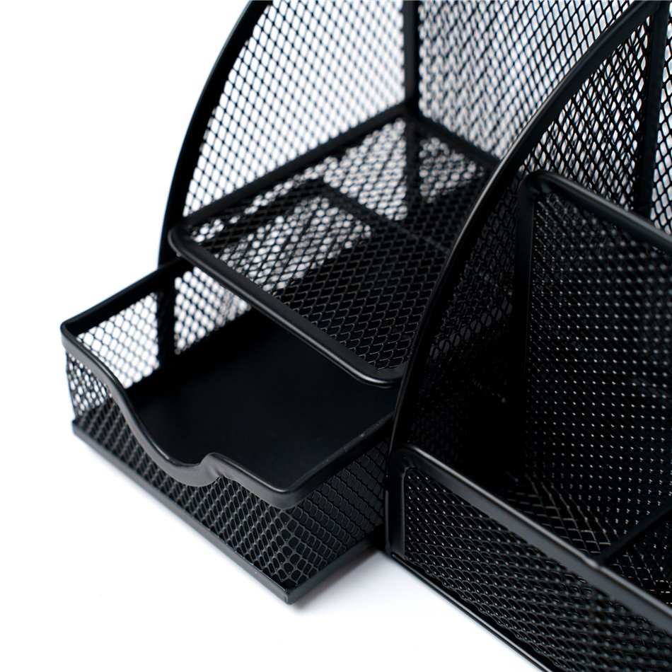 Pen pot MAYAJ, black, H13x22x14cm