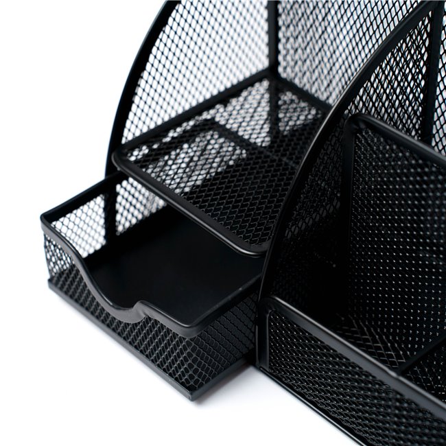 Pen pot MAYAJ, black, H13x22x14cm