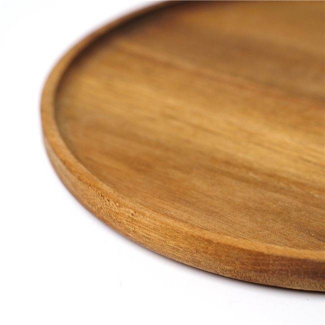 Plate MINA, brown, acacia wood, D20cm