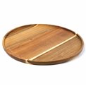Plate MINA, brown, acacia wood, D38cm