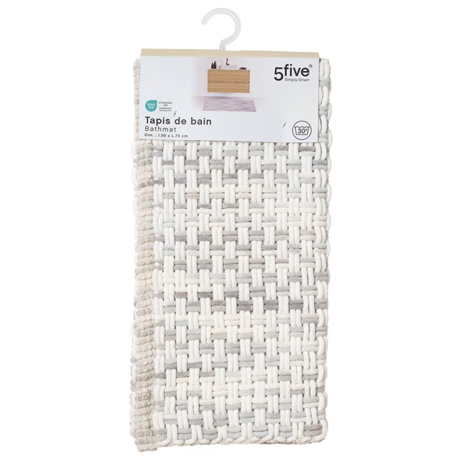 Bathmat Tresse, grey, 50x75cm