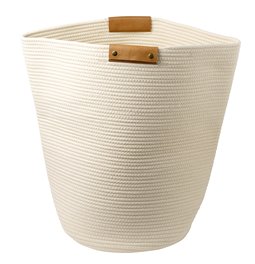 Laundry basket DUO, ivory, 80L, H56xD44cm