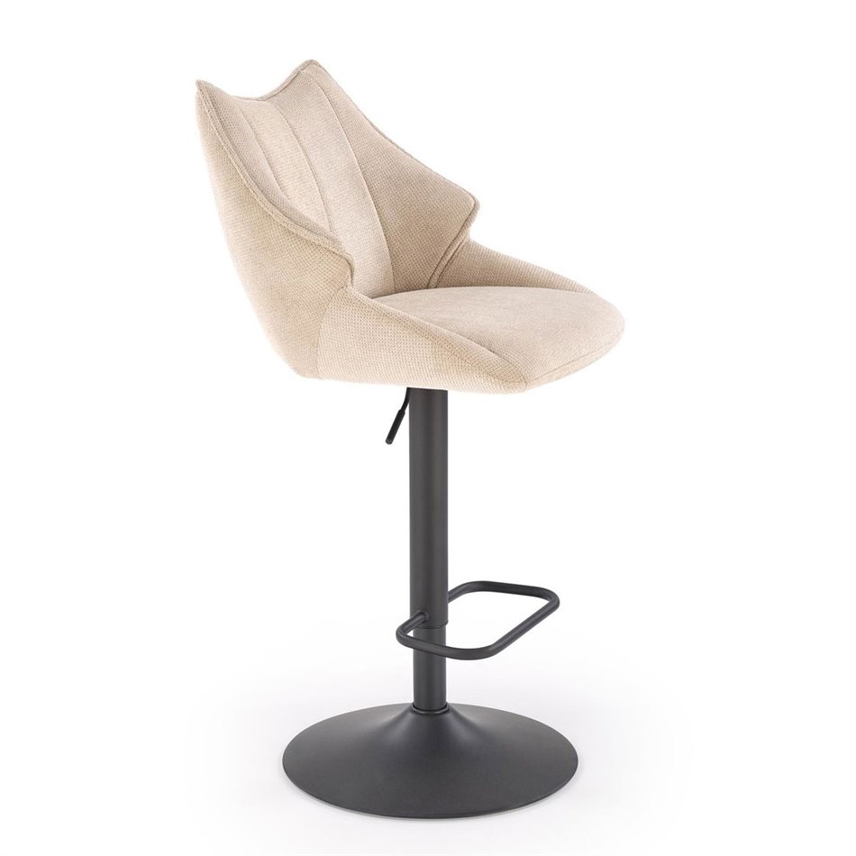 Bar stool Hoker, beige, H96-118x54x50cm, seat height 62-84cm