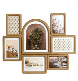 Wall photo frame Felisa for 7 photos, wood/MDF H46.6x57.2x1.8cm