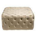 Square stool Lacone, taupe, velvet, H42x84x84cm