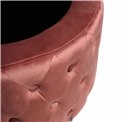 Pouf with storage Lailly Roundi, mauve, velvet, H42xD60cm