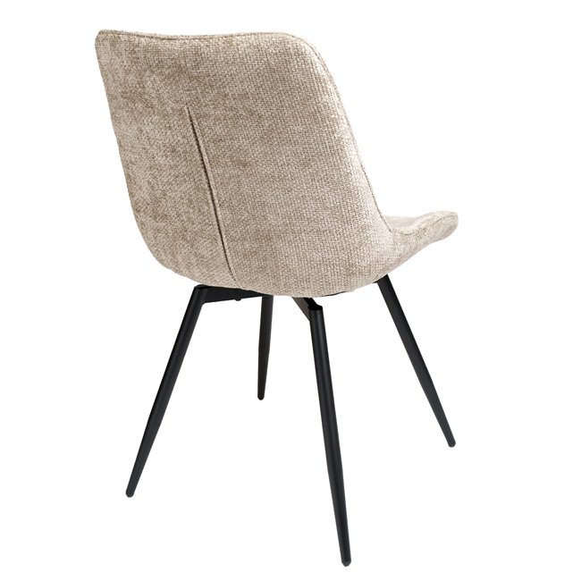 Dining chair Timmendorfo 30, swivelling 180, taupe color, H85x59x52, seat height 45.5cm
