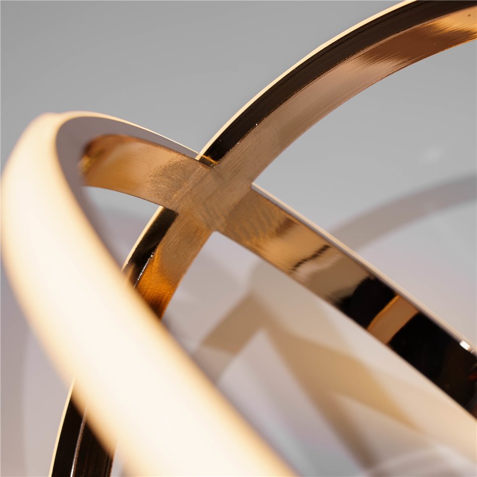 Table lamp Moja, rose gold color, H23x31x 30.7cm, LED 24W, 3000K, 1320lm