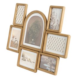 Sieninis nuotraukų rėmelis Felisa 7 paveikslams, medinis/MDF, H46.6x57.2x1.8cm