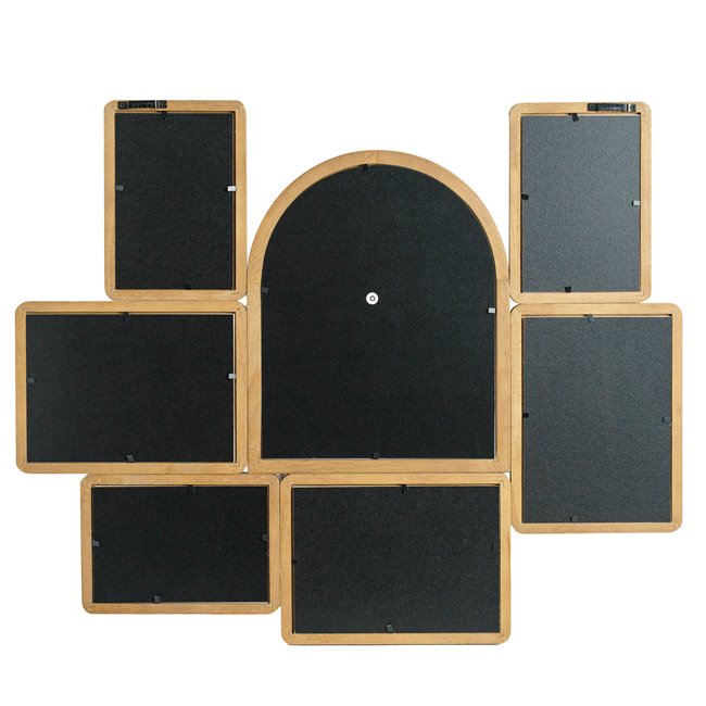 Wall photo frame Felisa for 7 photos, wood/MDF, H46.6x57.2x1.8cm