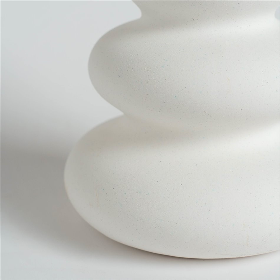 Vase Olm, white, H20cm, D16cm