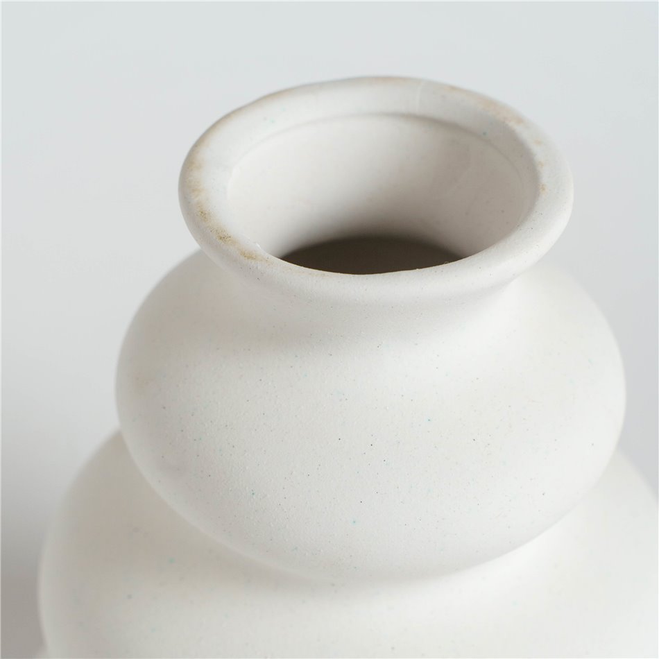 Vase Olm, white, H20cm, D16cm