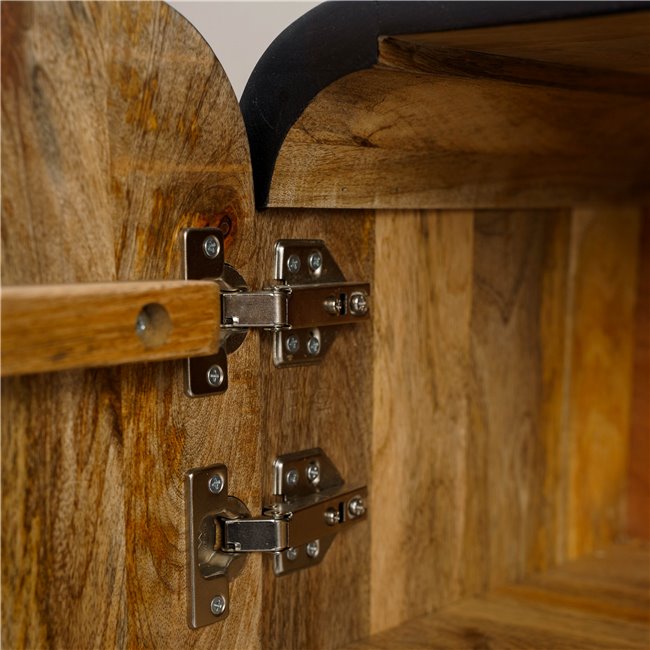 Буфет Craft 3 Door, манговое дерево/МDF/металл, черный, H75x160x38cm