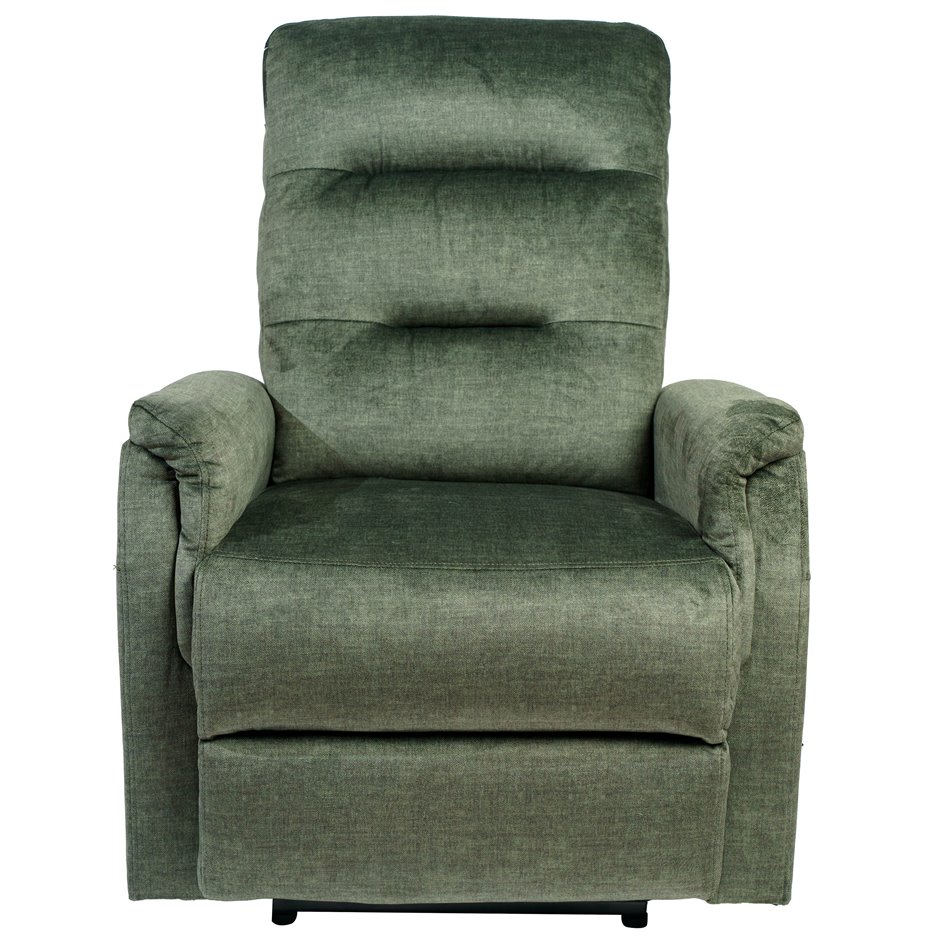 Electric recliner Oktavio, green, H90-105x78x93-156cm, seat height 59cm