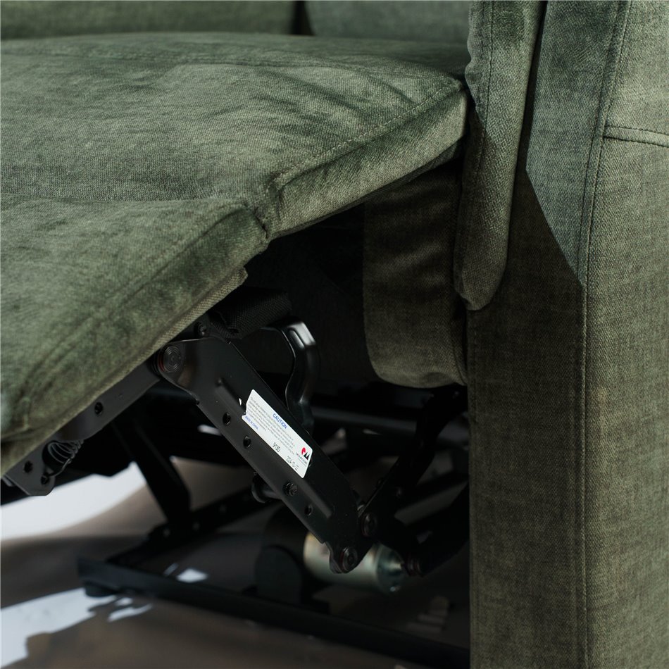 Electric recliner Oktavio, green, H90-105x78x93-156cm, seat height 59cm