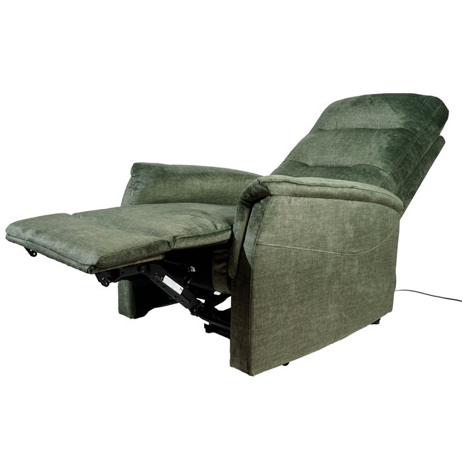 Electric recliner Oktavio, green, H90-105x78x93-156cm, seat height 59cm