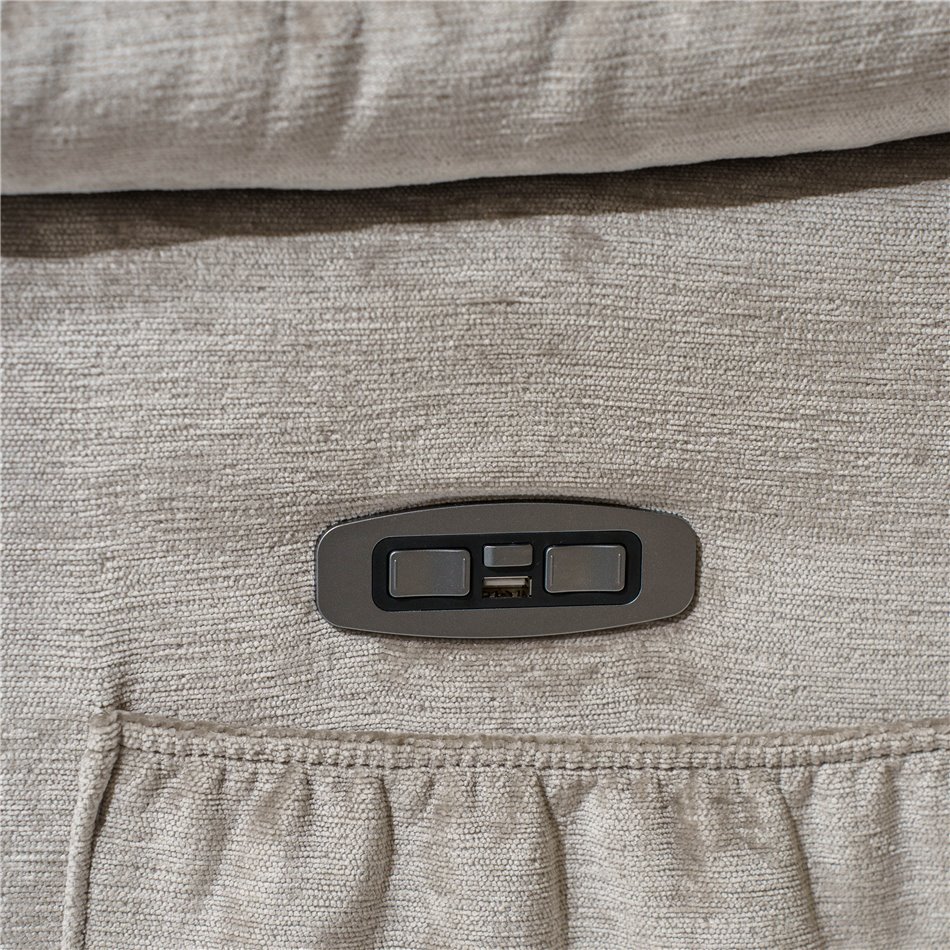 Реглайнер электрический Olando, серо-коричневый, H108-144x93x88-181cm, высота сиденья 76cm