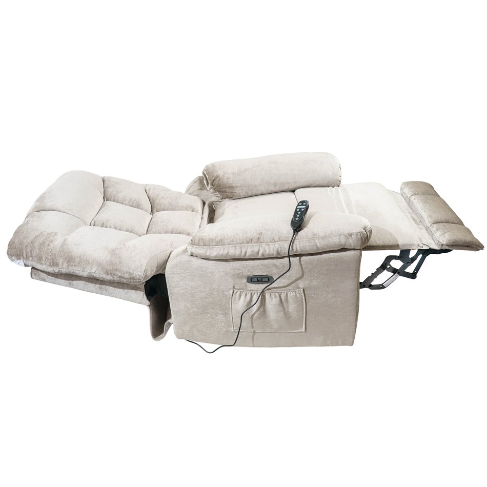 Реглайнер электрический Olando, серо-коричневый, H108-144x93x88-181cm, высота сиденья 76cm