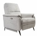 Electric recliner Olleo, light gray, H85-102x85x95-155cm, seat height 52cm