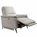Electric recliner Olleo, light gray, H85-102x85x95-155cm, seat height 52cm