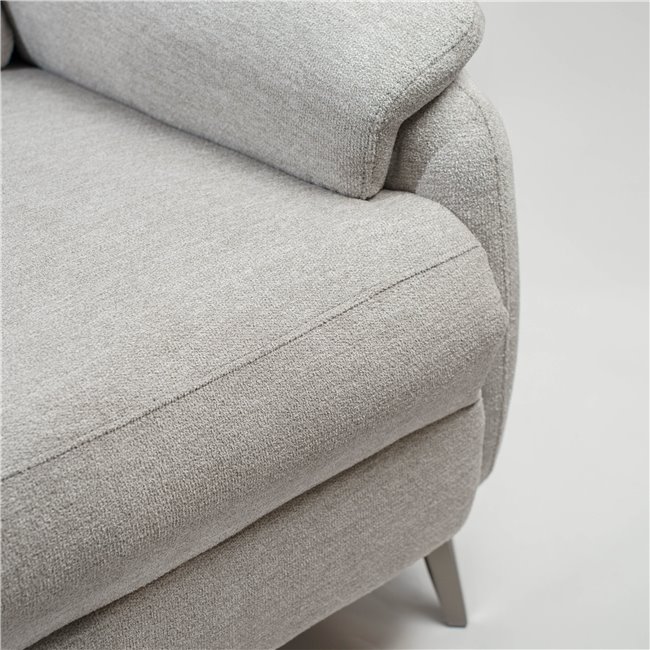 Electric recliner Olleo, light gray, H85-102x85x95-155cm, seat height 52cm