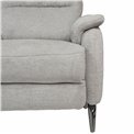 Three-seater electric recliner Olleo, light gray, H101x200x103-158cm, seat height 54cm
