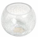 Candle holder Crackled S, glass, H10cm, D12cm