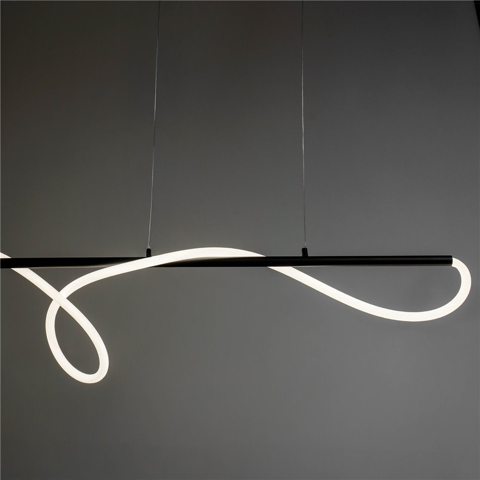 Pendant lamp Modena 9, black, H13-130x150cm, LED 30W, 3000K, 1650lm
