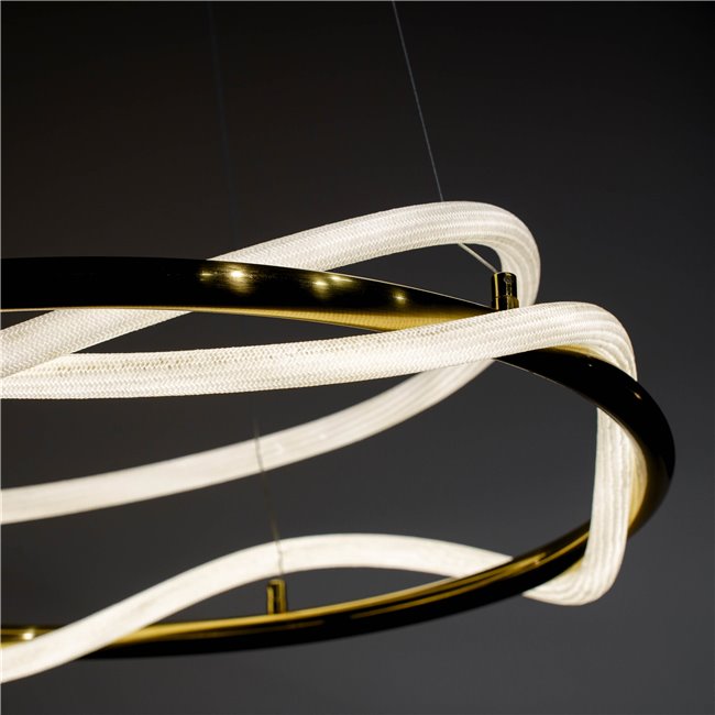 Pendant lamp Modena10, brass color, H25-145cm, D60, LED 30W, 3000K, 1650lm