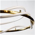 Pendant lamp Modena10, brass color, H25-145cm, D60, LED 30W, 3000K, 1650lm