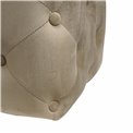 Rectangle stool Lailly, taupe, velvet, H42x84x42cm