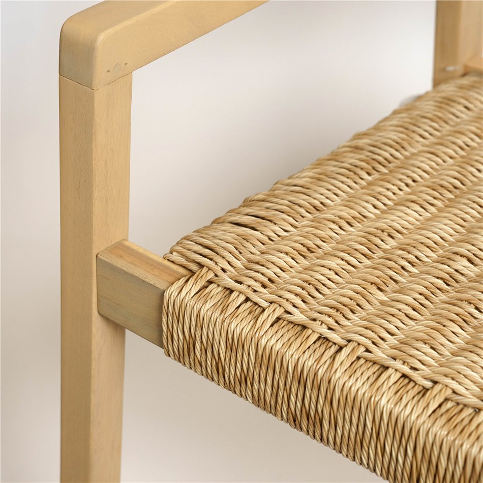 Armchair TEMEIRA, acacia, H82x61x57cm, seat height 46.5cm