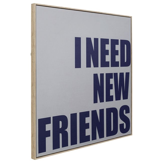 Canva New Friends, 80x80cm