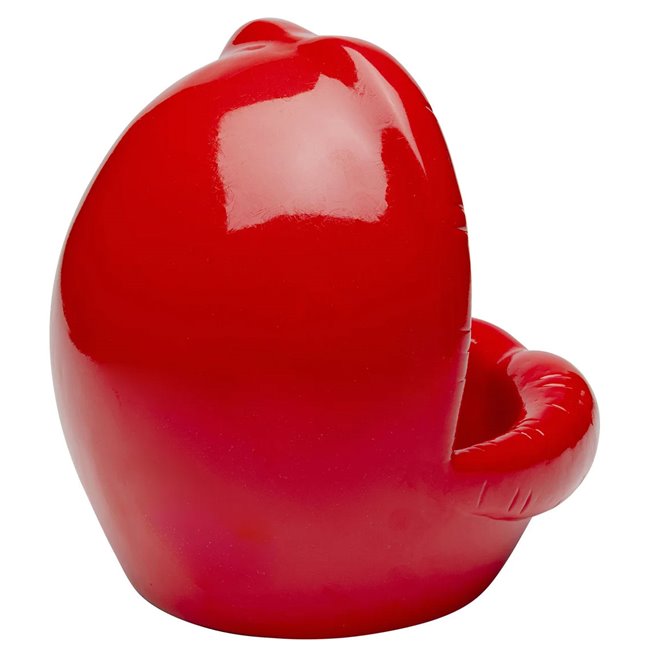Deco object Lips, red/white, H21x21x20cm