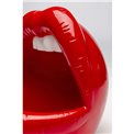 Deco object Lips, red/white, H21x21x20cm