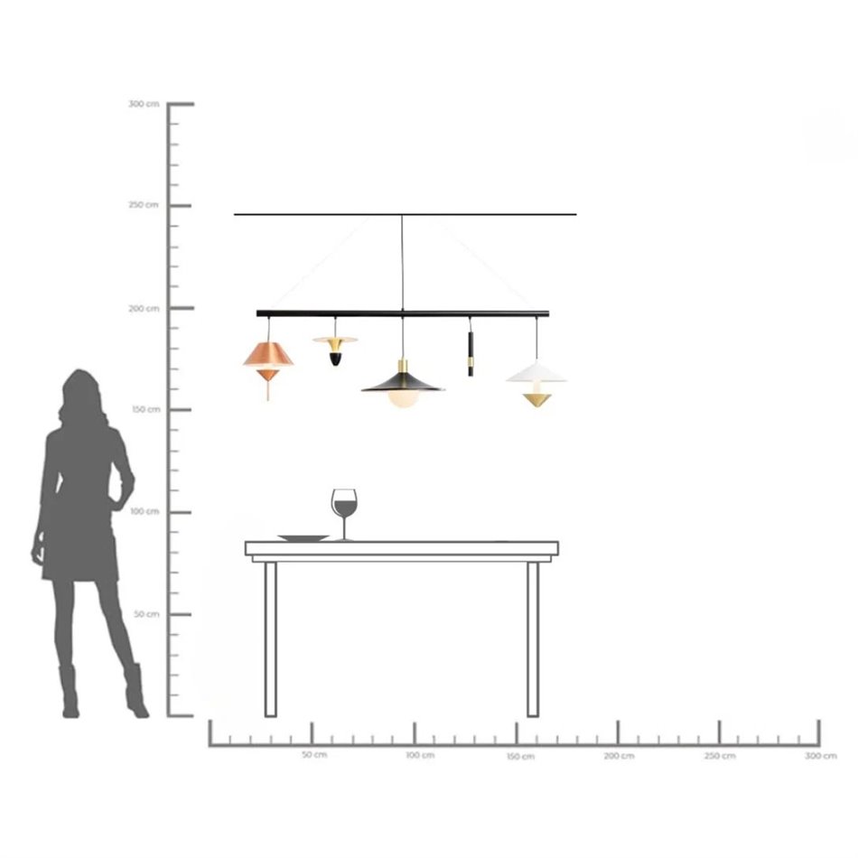 Потолочный светильник Cappelli, H100-150x155x35cm, G9x5 3W(MAX)