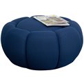 Swivel armchair Peppo Bloom, dark blue, H37xD76cm