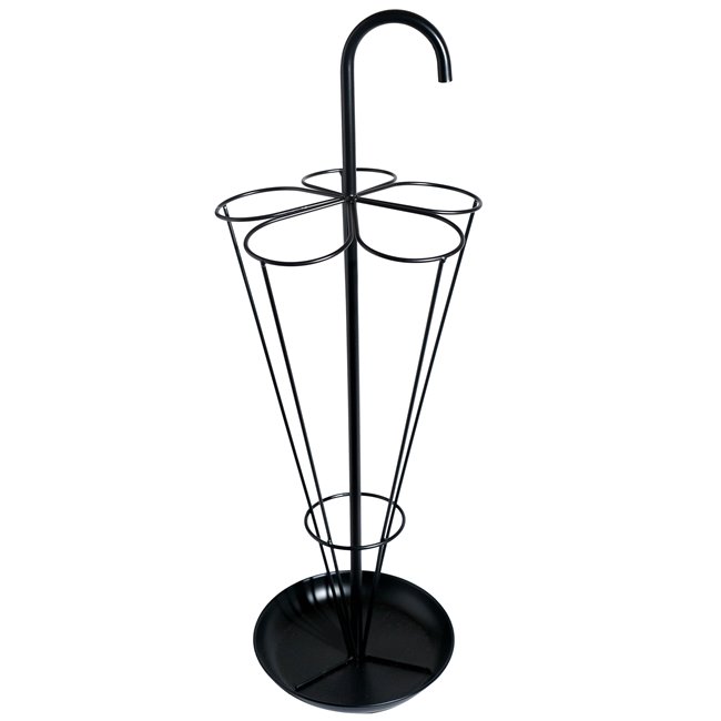 Umbrella stand, metal, black, H80x29x29cm