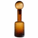 Bottle Amber with lid, glass, H43cm, D12.5cm