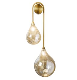 Sieninis šviestuvas Rosera Cognac 2, žalvaris, H66x27x23cm, G9x2 35W(MAX)