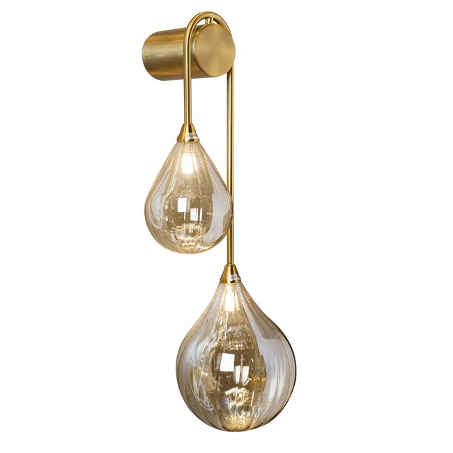 Wall lamp Rosera Cognac 2, brass, H66x27x23cm, G9x2 35W(MAX)