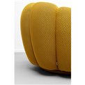 Swivel armchair Peppo Bloom, yellow color, H66xD94cm, seat height 40cm