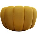 Swivel armchair Peppo Bloom, yellow color, H66xD94cm, seat height 40cm