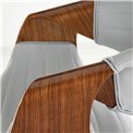 Bar stool Heija, H123, grey, H91x55x51, seat height 63cm